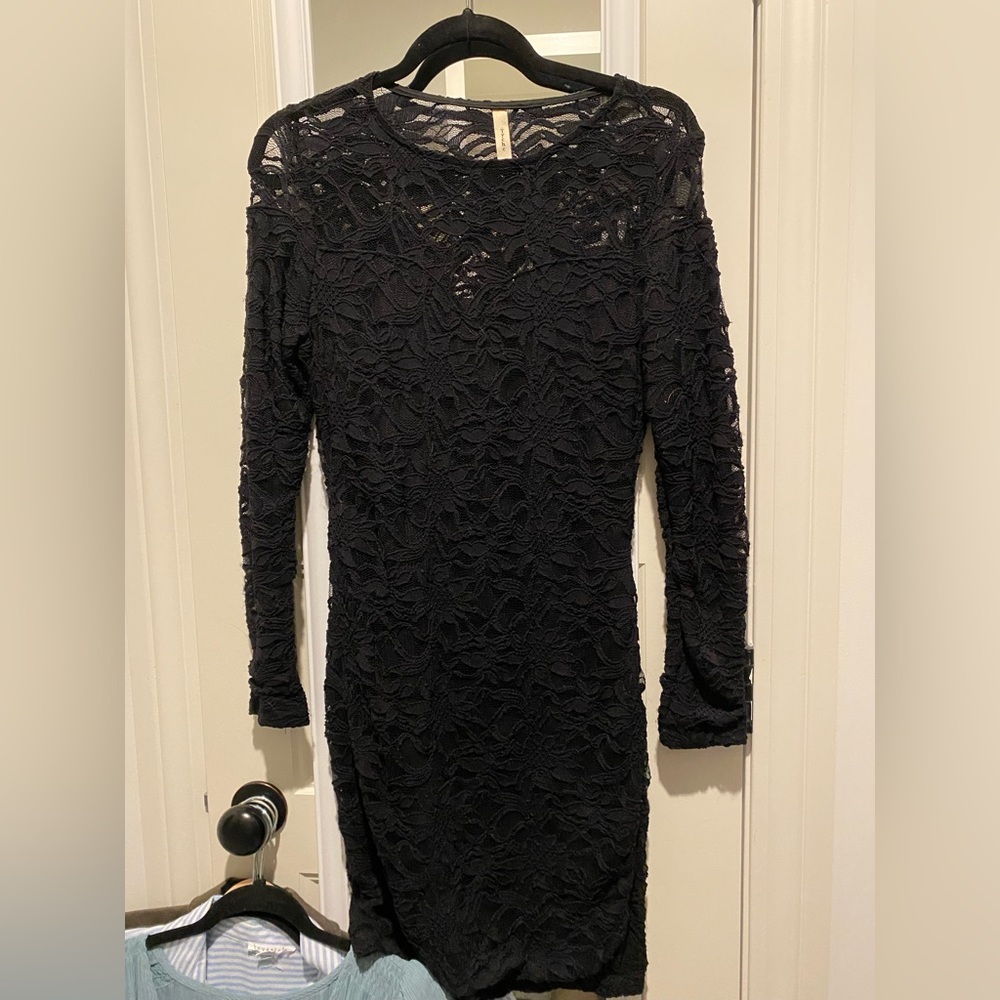 Black lace dress